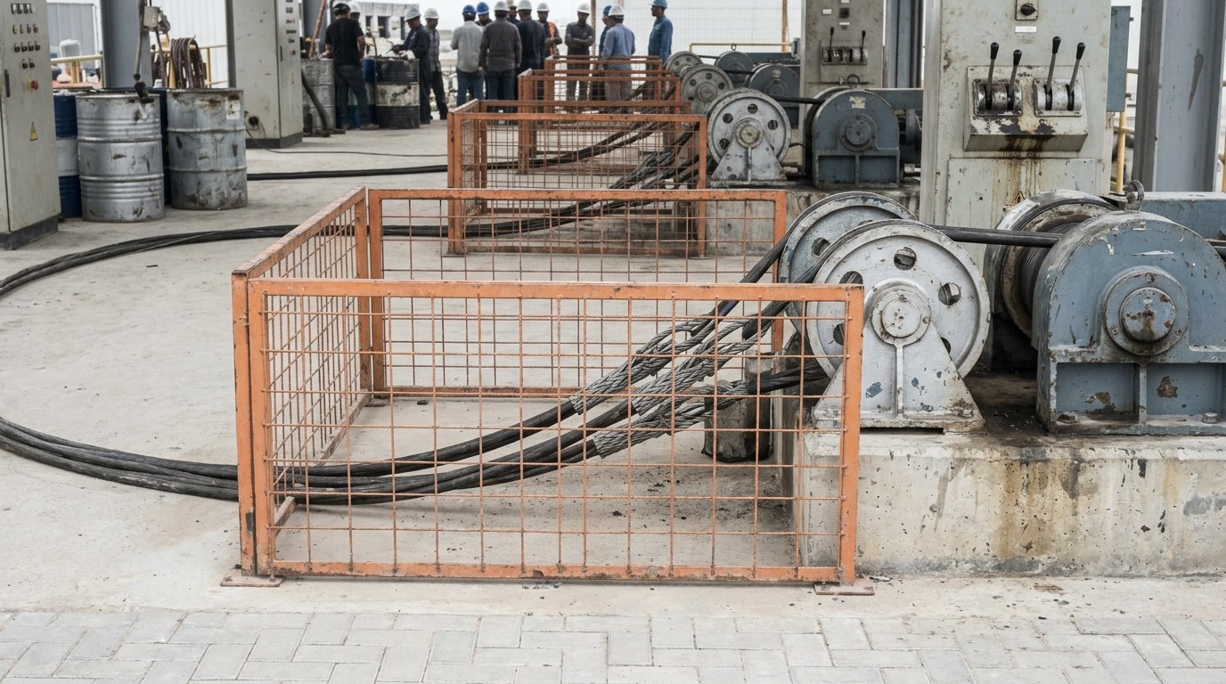 ограждение зоны работ